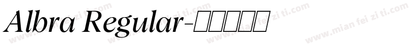 Albra Regular字体转换